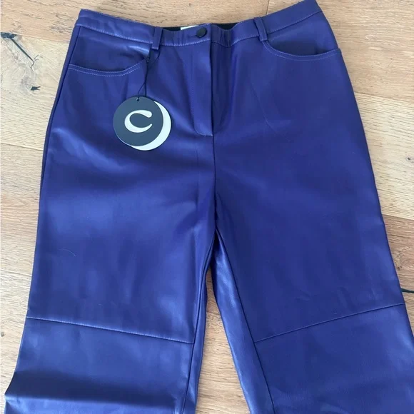 CULTNAKED Killa Purple Flare Leather  Pants - Picture 3 of 7